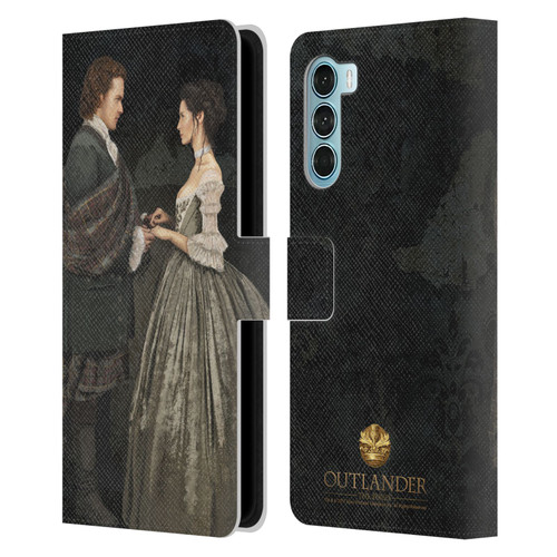 Outlander Portraits Claire & Jamie Painting Leather Book Wallet Case Cover For Motorola Edge S30 / Moto G200 5G