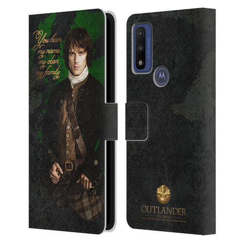 Outlander Portraits Jamie Leather Book Wallet Case Cover For Motorola G Pure