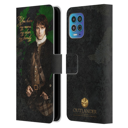 Outlander Portraits Jamie Leather Book Wallet Case Cover For Motorola Moto G100