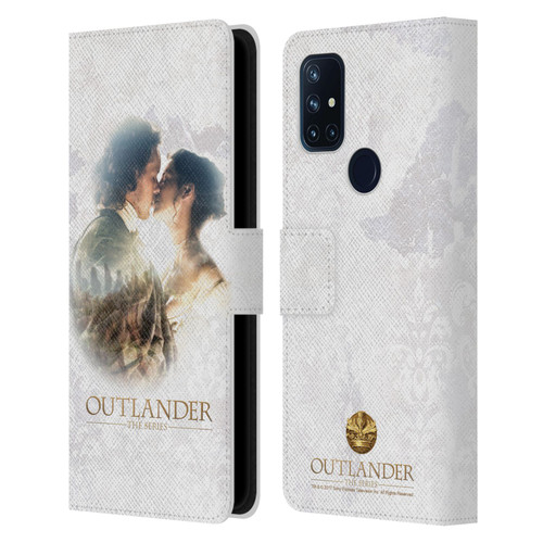 Outlander Portraits Claire & Jamie Kiss Leather Book Wallet Case Cover For OnePlus Nord N10 5G
