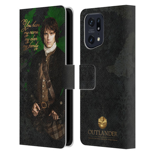 Outlander Portraits Jamie Leather Book Wallet Case Cover For OPPO Find X5