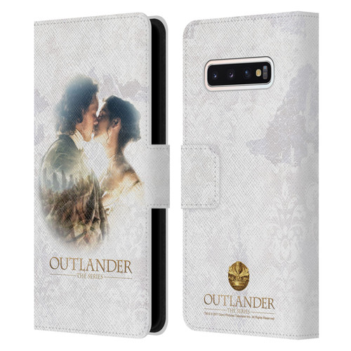 Outlander Portraits Claire & Jamie Kiss Leather Book Wallet Case Cover For Samsung Galaxy S10