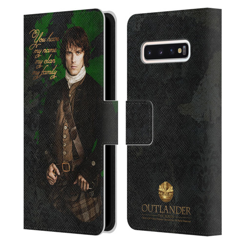 Outlander Portraits Jamie Leather Book Wallet Case Cover For Samsung Galaxy S10