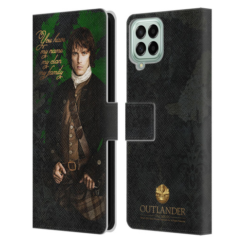 Outlander Portraits Jamie Leather Book Wallet Case Cover For Samsung Galaxy M33 (2022)