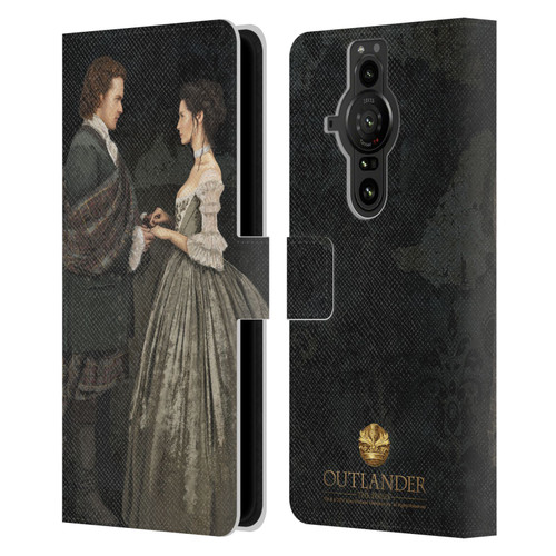 Outlander Portraits Claire & Jamie Painting Leather Book Wallet Case Cover For Sony Xperia Pro-I