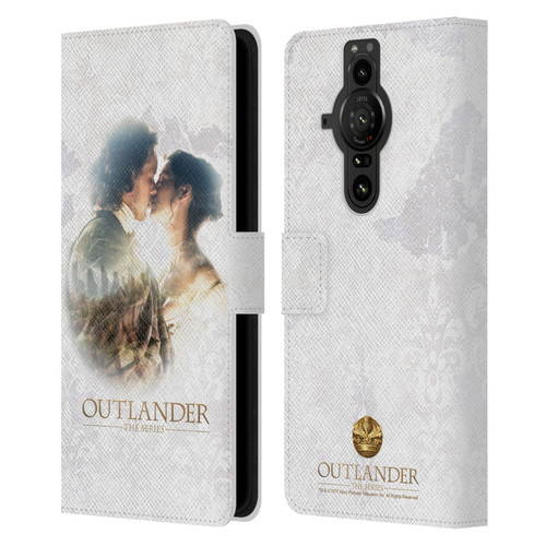 Outlander Portraits Claire & Jamie Kiss Leather Book Wallet Case Cover For Sony Xperia Pro-I