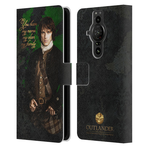 Outlander Portraits Jamie Leather Book Wallet Case Cover For Sony Xperia Pro-I
