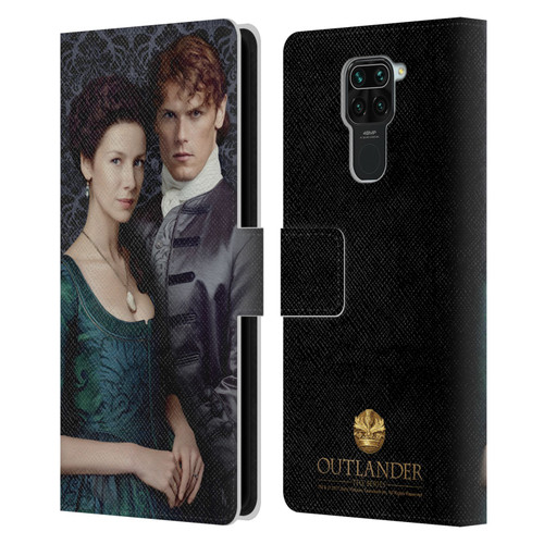 Outlander Portraits Claire & Jamie Leather Book Wallet Case Cover For Xiaomi Redmi Note 9 / Redmi 10X 4G