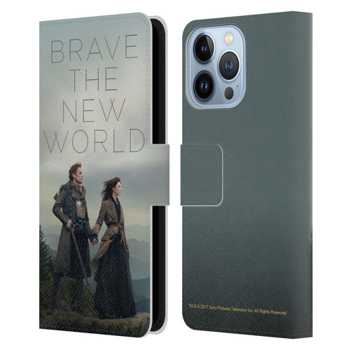 Outlander Season 4 Art Brave The New World Leather Book Wallet Case Cover For Apple iPhone 13 Pro