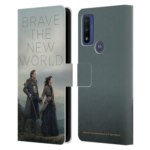 Outlander Season 4 Art Brave The New World Leather Book Wallet Case Cover For Motorola G Pure