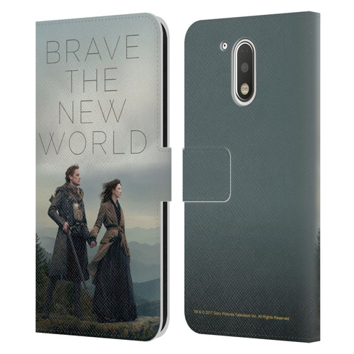 Outlander Season 4 Art Brave The New World Leather Book Wallet Case Cover For Motorola Moto G41
