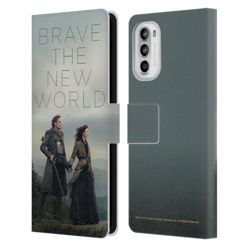 Outlander Season 4 Art Brave The New World Leather Book Wallet Case Cover For Motorola Moto G52