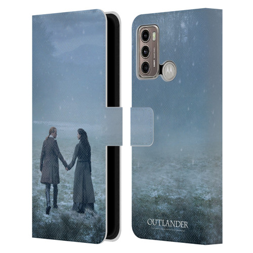 Outlander Season 6 Key Art Jamie And Claire Leather Book Wallet Case Cover For Motorola Moto G60 / Moto G40 Fusion