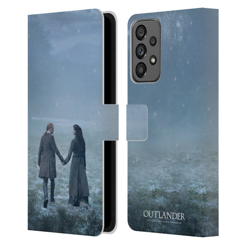 Outlander Season 6 Key Art Jamie And Claire Leather Book Wallet Case Cover For Samsung Galaxy A73 5G (2022)