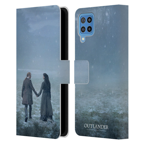 Outlander Season 6 Key Art Jamie And Claire Leather Book Wallet Case Cover For Samsung Galaxy F22 (2021)