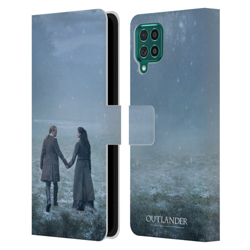 Outlander Season 6 Key Art Jamie And Claire Leather Book Wallet Case Cover For Samsung Galaxy F62 (2021)