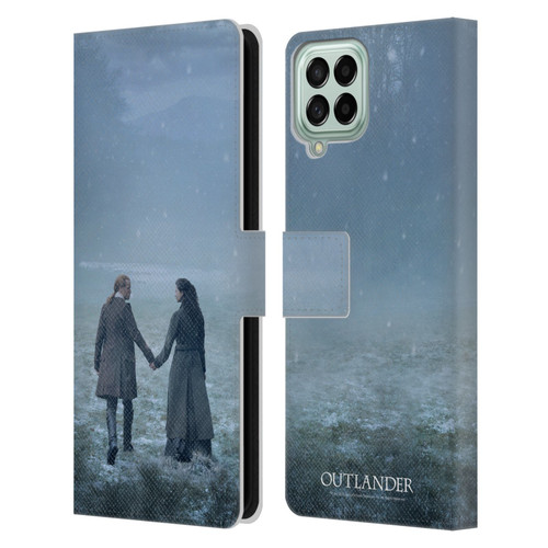 Outlander Season 6 Key Art Jamie And Claire Leather Book Wallet Case Cover For Samsung Galaxy M33 (2022)
