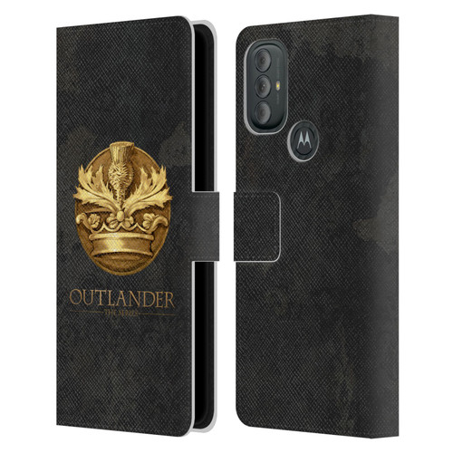 Outlander Seals And Icons Scotland Thistle Leather Book Wallet Case Cover For Motorola Moto G10 / Moto G20 / Moto G30