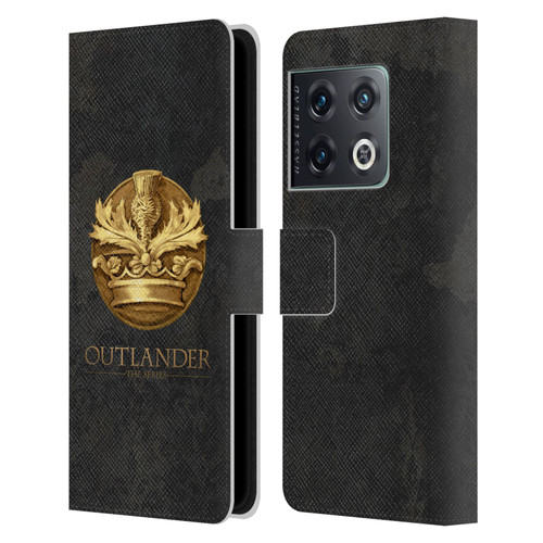 Outlander Seals And Icons Scotland Thistle Leather Book Wallet Case Cover For OnePlus 10 Pro