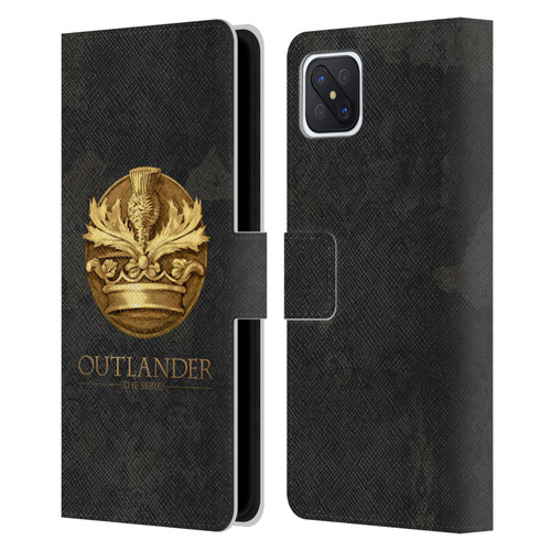 Outlander Seals And Icons Scotland Thistle Leather Book Wallet Case Cover For OPPO Reno4 Z 5G