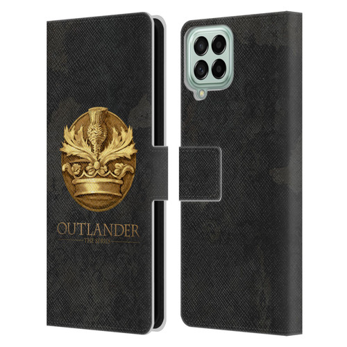 Outlander Seals And Icons Scotland Thistle Leather Book Wallet Case Cover For Samsung Galaxy M53 (2022)