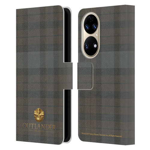 Outlander Tartans Plaid Leather Book Wallet Case Cover For Huawei P50