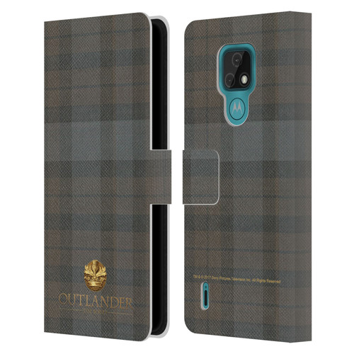 Outlander Tartans Plaid Leather Book Wallet Case Cover For Motorola Moto E7