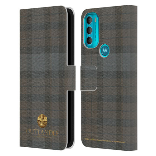 Outlander Tartans Plaid Leather Book Wallet Case Cover For Motorola Moto G71 5G