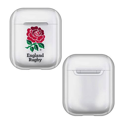 England Rugby Union Logo Plain Clear Hard Crystal Cover Case for Apple AirPods 1 1st Gen / 2 2nd Gen Charging Case