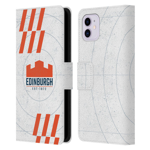 Edinburgh Rugby Logo Art White Leather Book Wallet Case Cover For Apple iPhone 11