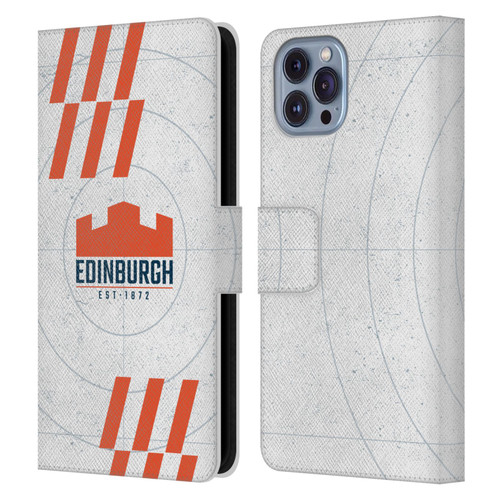 Edinburgh Rugby Logo Art White Leather Book Wallet Case Cover For Apple iPhone 14