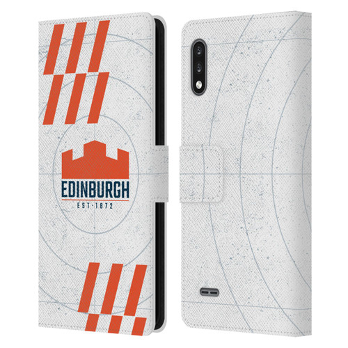 Edinburgh Rugby Logo Art White Leather Book Wallet Case Cover For LG K22