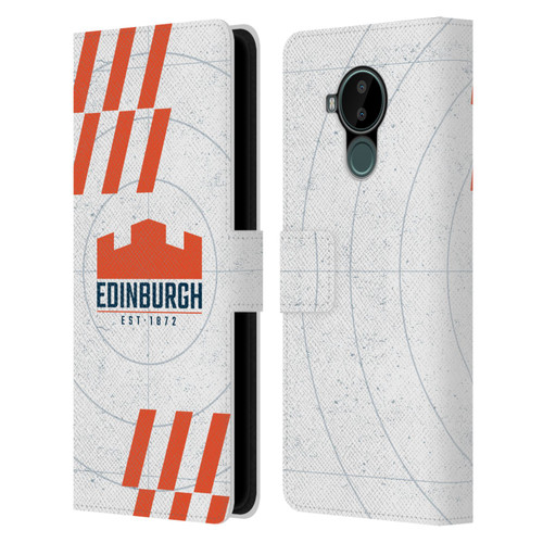 Edinburgh Rugby Logo Art White Leather Book Wallet Case Cover For Nokia C30