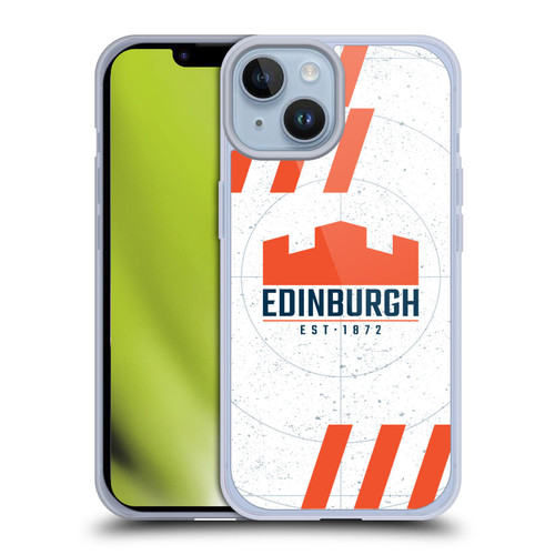 Edinburgh Rugby Logo Art White Soft Gel Case for Apple iPhone 14