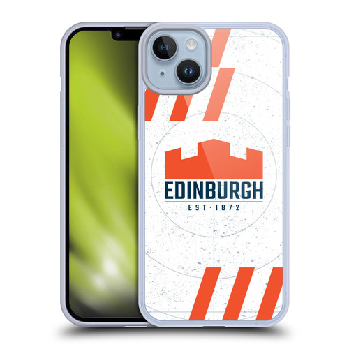 Edinburgh Rugby Logo Art White Soft Gel Case for Apple iPhone 14 Plus