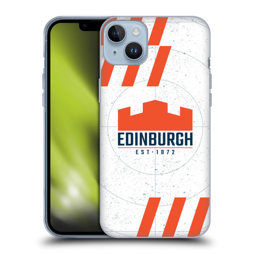 Edinburgh Rugby Logo Art White Soft Gel Case for Apple iPhone 14 Plus
