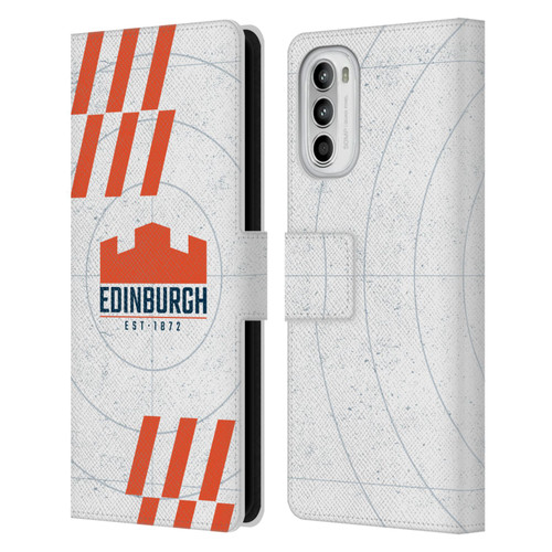 Edinburgh Rugby Logo Art White Leather Book Wallet Case Cover For Motorola Moto G52