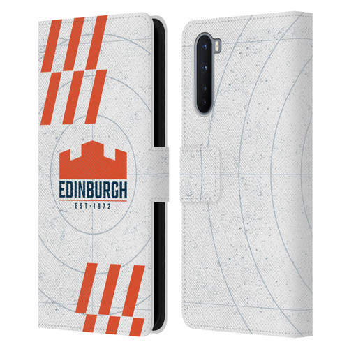 Edinburgh Rugby Logo Art White Leather Book Wallet Case Cover For OnePlus Nord 5G