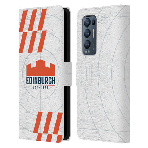 Edinburgh Rugby Logo Art White Leather Book Wallet Case Cover For OPPO Find X3 Neo / Reno5 Pro+ 5G