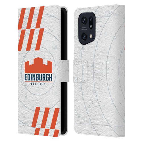 Edinburgh Rugby Logo Art White Leather Book Wallet Case Cover For OPPO Find X5