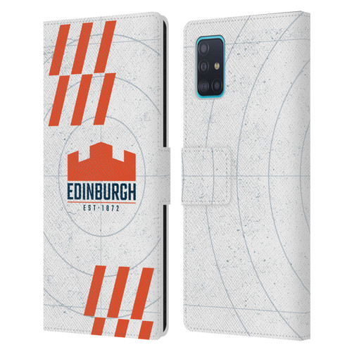 Edinburgh Rugby Logo Art White Leather Book Wallet Case Cover For Samsung Galaxy A51 (2019)