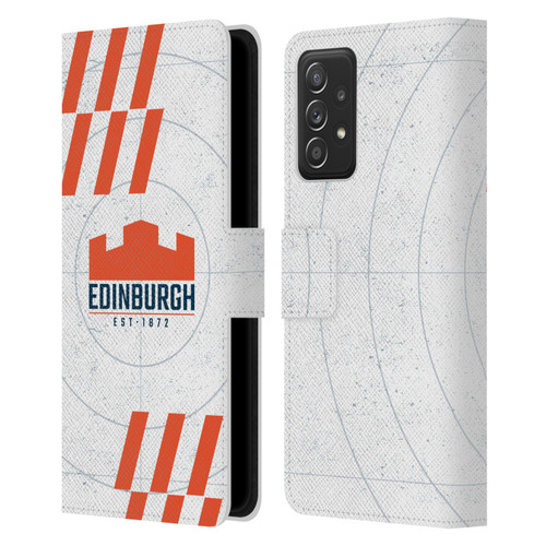 Edinburgh Rugby Logo Art White Leather Book Wallet Case Cover For Samsung Galaxy A53 5G (2022)