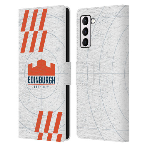 Edinburgh Rugby Logo Art White Leather Book Wallet Case Cover For Samsung Galaxy S21+ 5G
