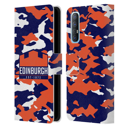 Edinburgh Rugby Logo 2 Camouflage Leather Book Wallet Case Cover For OPPO Find X2 Neo 5G