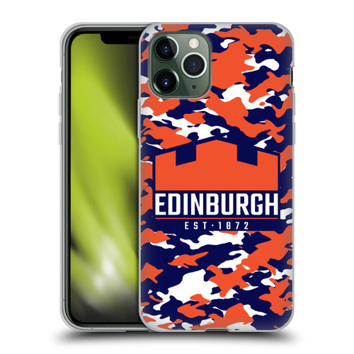 Edinburgh Rugby Logo 2 Camouflage Soft Gel Case for Apple iPhone 11 Pro