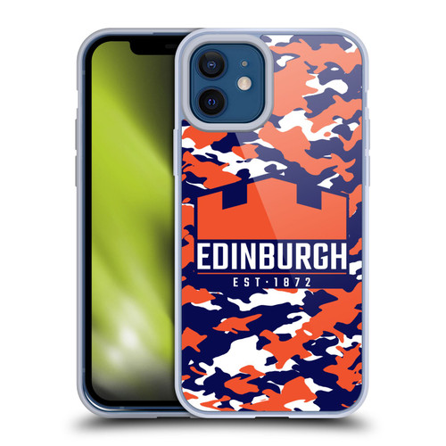 Edinburgh Rugby Logo 2 Camouflage Soft Gel Case for Apple iPhone 12 / iPhone 12 Pro