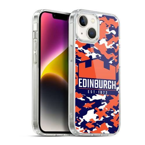 Edinburgh Rugby Logo 2 Camouflage Soft Gel Case for Apple iPhone 14