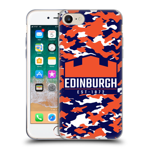 Edinburgh Rugby Logo 2 Camouflage Soft Gel Case for Apple iPhone 7 / 8 / SE 2020 & 2022