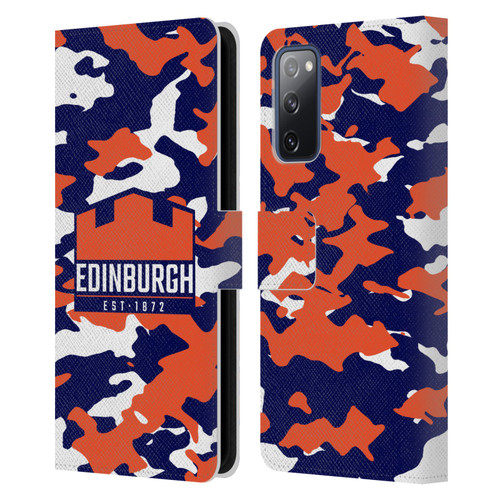 Edinburgh Rugby Logo 2 Camouflage Leather Book Wallet Case Cover For Samsung Galaxy S20 FE / 5G