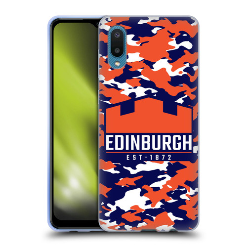 Edinburgh Rugby Logo 2 Camouflage Soft Gel Case for Samsung Galaxy A02/M02 (2021)